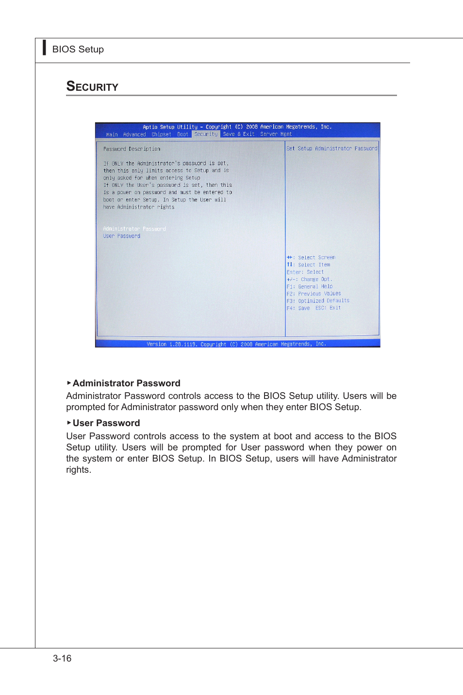 Security, Securty -16 | MSI MS-96D2 User Manual | Page 48 / 51