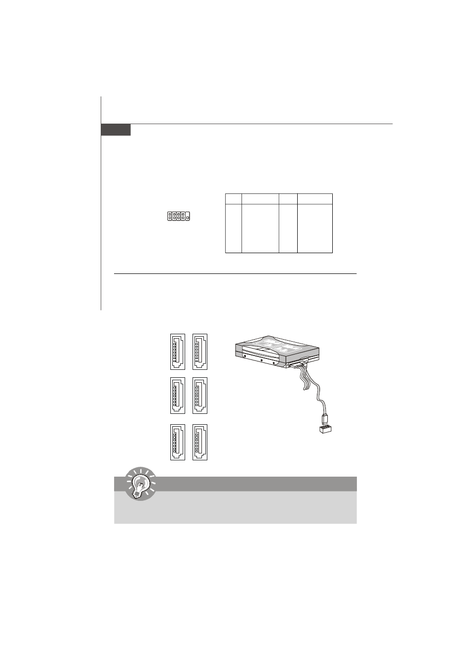 Important, Spi flash rom connector: jspi1, Serial ata connector: sata1 ~ sata6 | MSI MS-9656 series User Manual | Page 24 / 81
