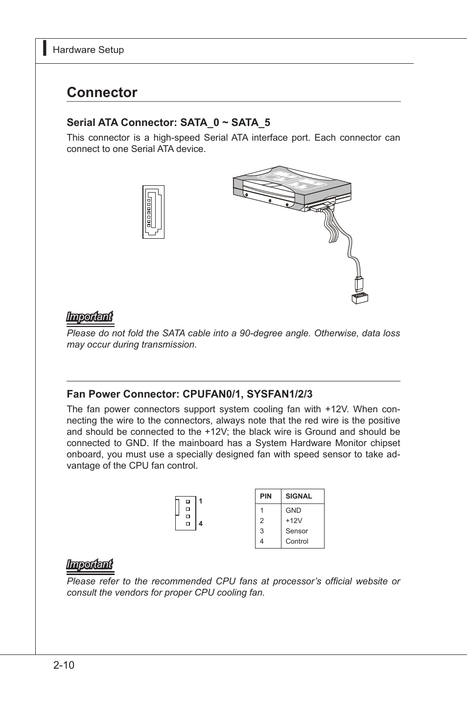 Connector, Connector -10 | MSI MS-91F7 2011 User Manual | Page 22 / 46