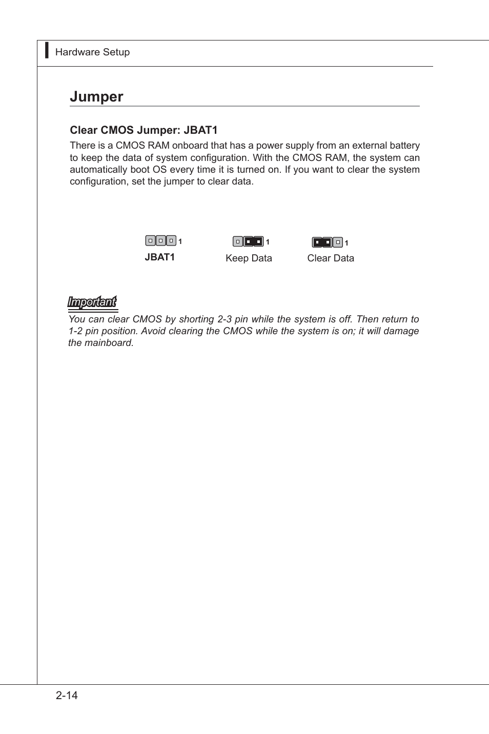Jumper, Jumper -14 | MSI MS-91F7 2011 User Manual | Page 26 / 46