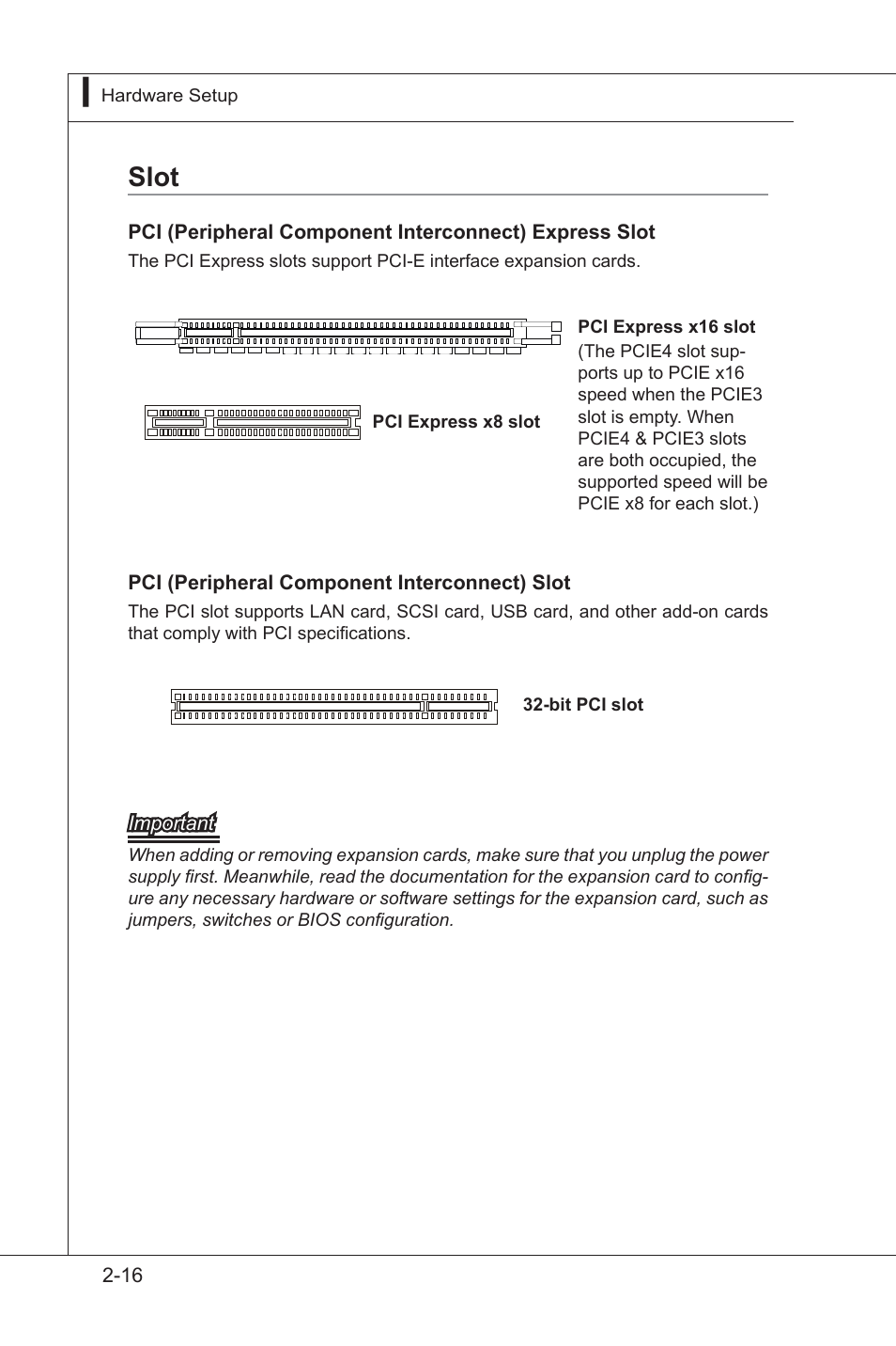 Slot, Slot -16 | MSI MS-91F7 2011 User Manual | Page 28 / 46