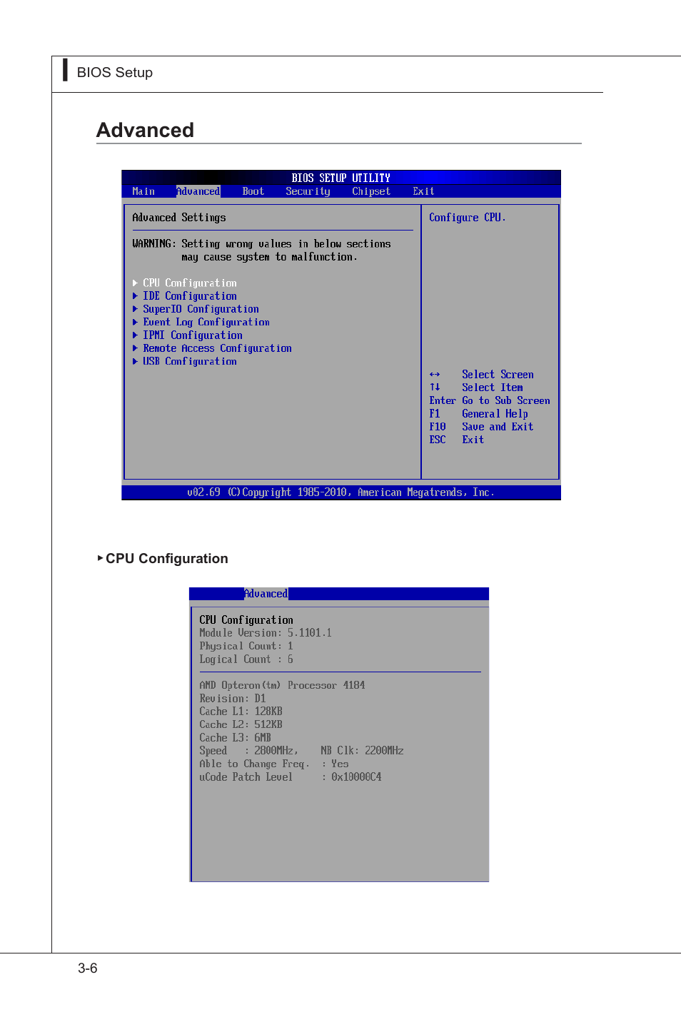 Advanced, Advanced bios features, Advanced -6 | MSI MS-91F7 2011 User Manual | Page 34 / 46