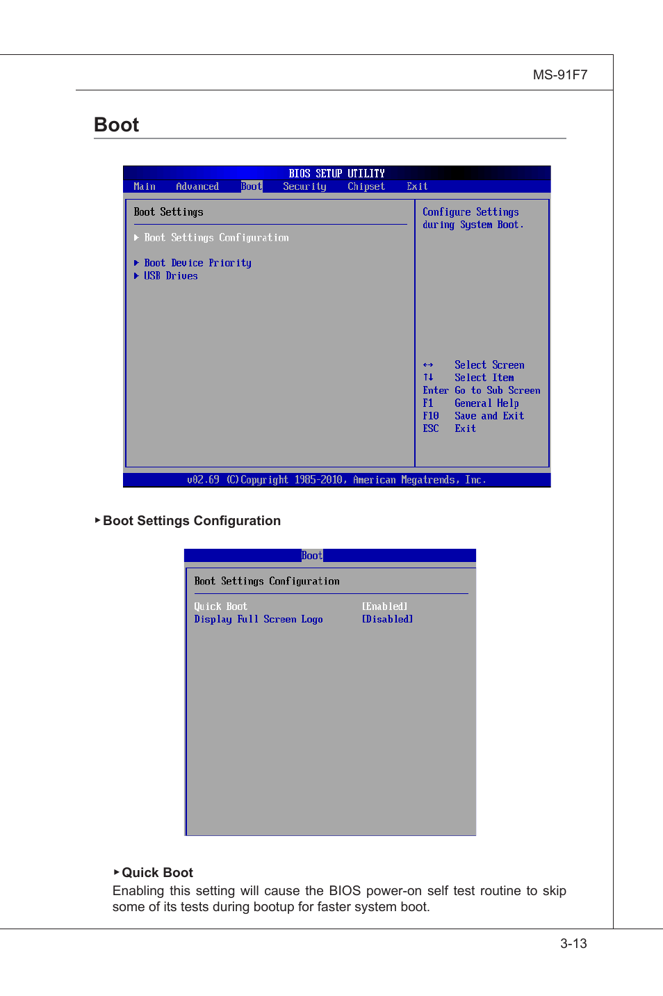 Boot, Integrated peripherals, Boot -13 | MSI MS-91F7 2011 User Manual | Page 41 / 46