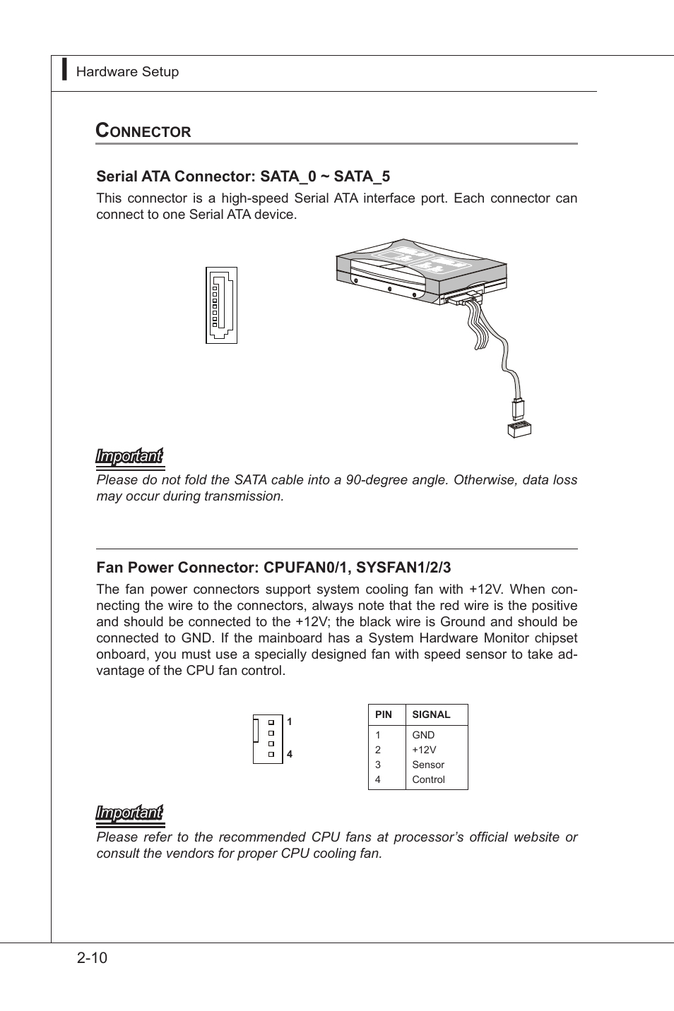 Connector, Connector -10 | MSI MS-91F7 2010 User Manual | Page 22 / 45