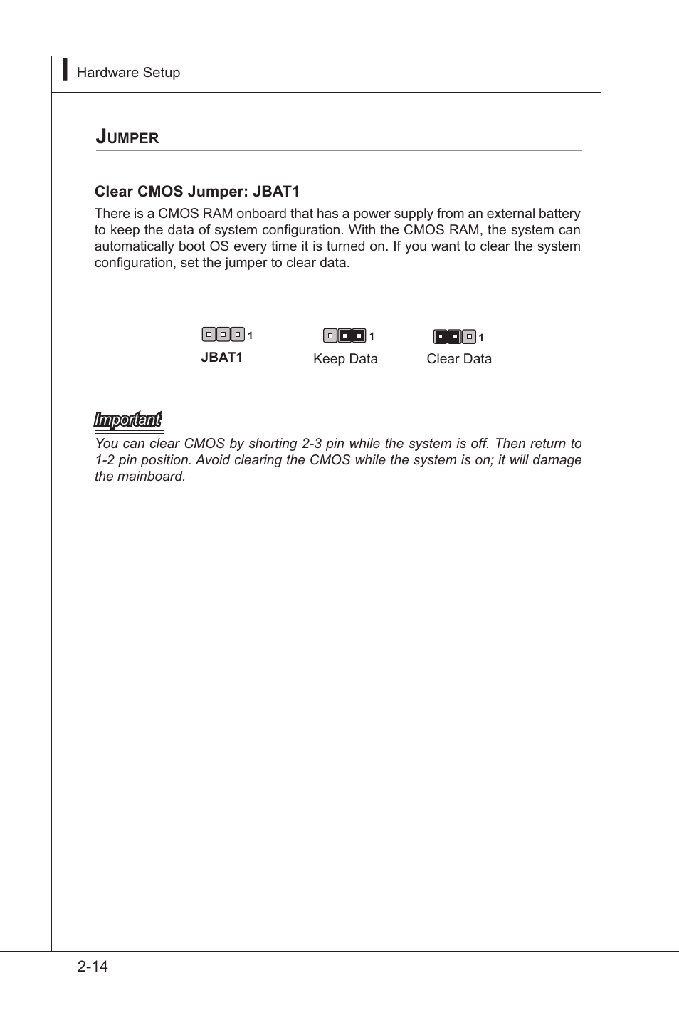 Jumper, Jumper -14 | MSI MS-91F7 2010 User Manual | Page 26 / 45