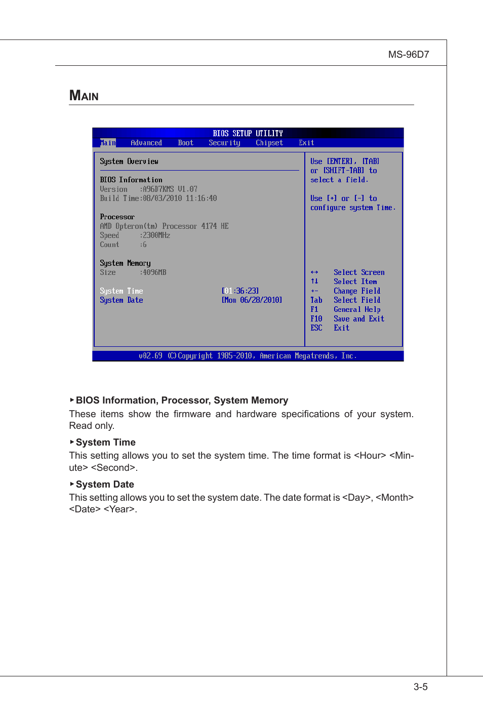 Standard cmos features | MSI MS-96D7 User Manual | Page 37 / 52