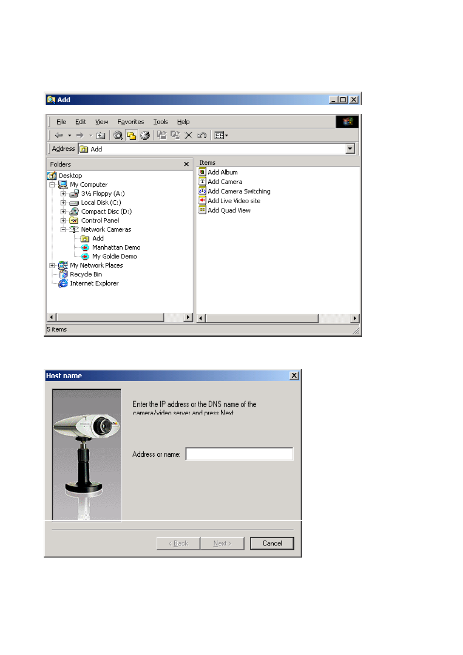 Adding a camera | axis international marketing ACE User Manual | Page 3 / 15