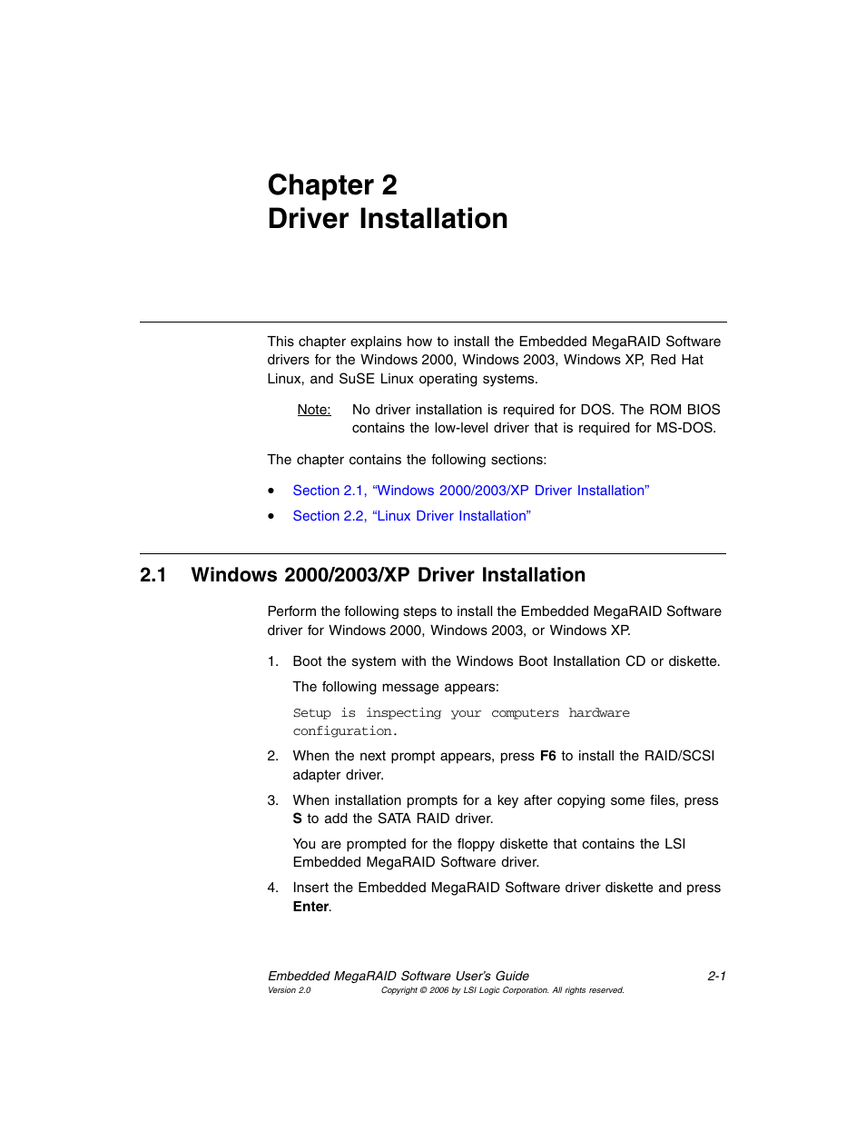 Chapter 2 driver installation, 1 windows 2000/2003/xp driver installation, Chapter 2, driver installation | Windows 2000/2003/xp driver installation | MSI X2-109 v1 User Manual | Page 27 / 132