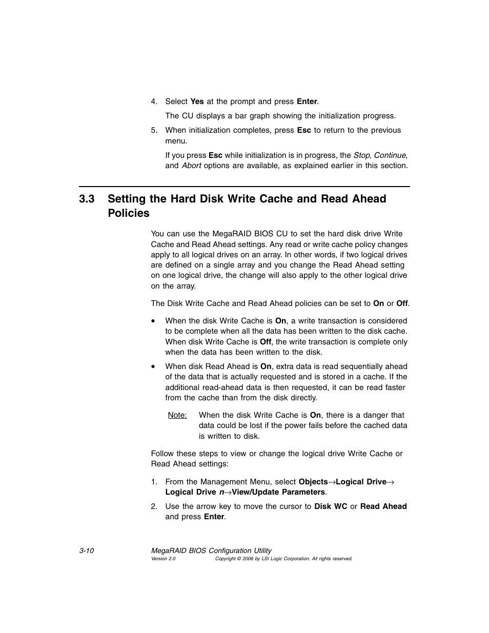Policies (see, Read ahead policies | MSI X2-109 v1 User Manual | Page 44 / 132