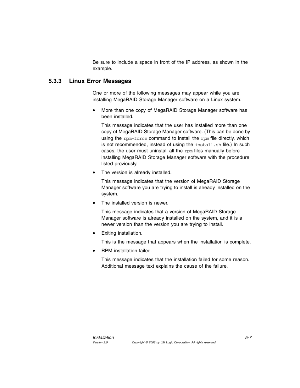 3 linux error messages, Linux error messages | MSI X2-109 v1 User Manual | Page 81 / 132