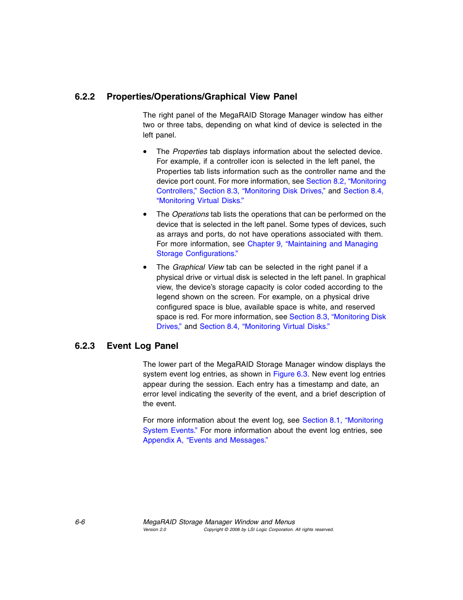 2 properties/operations/graphical view panel, 3 event log panel, Properties/operations/graphical view panel | Event log panel | MSI X2-109 v1 User Manual | Page 88 / 132