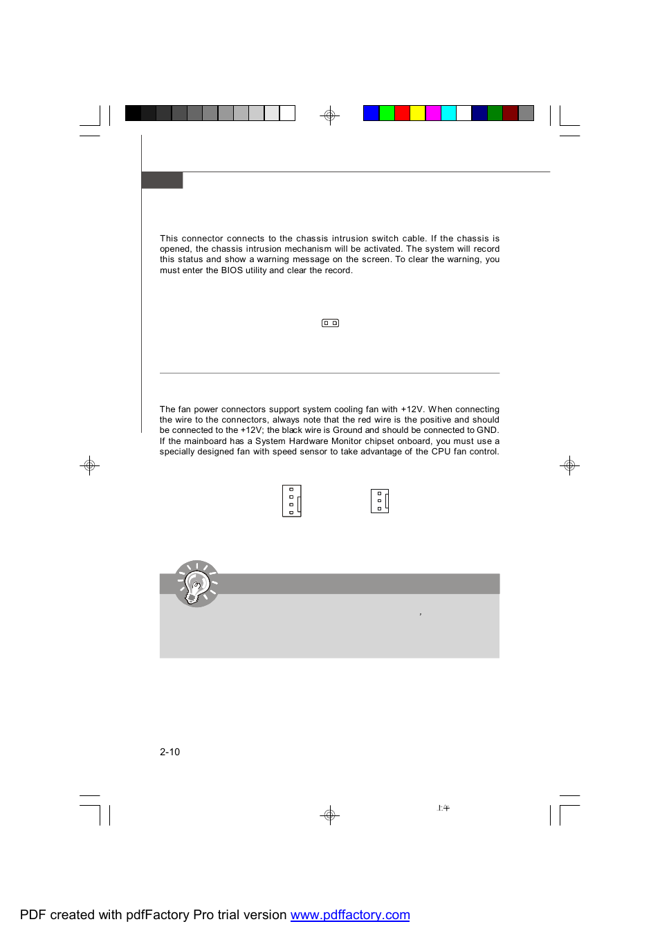 Important, Chassis intrusion switch connector: jint1 | MSI X2-109 v2 User Manual | Page 30 / 125