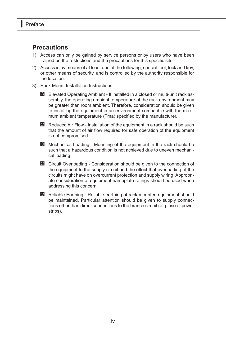Precautions | MSI MS-95S6 User Manual | Page 4 / 77
