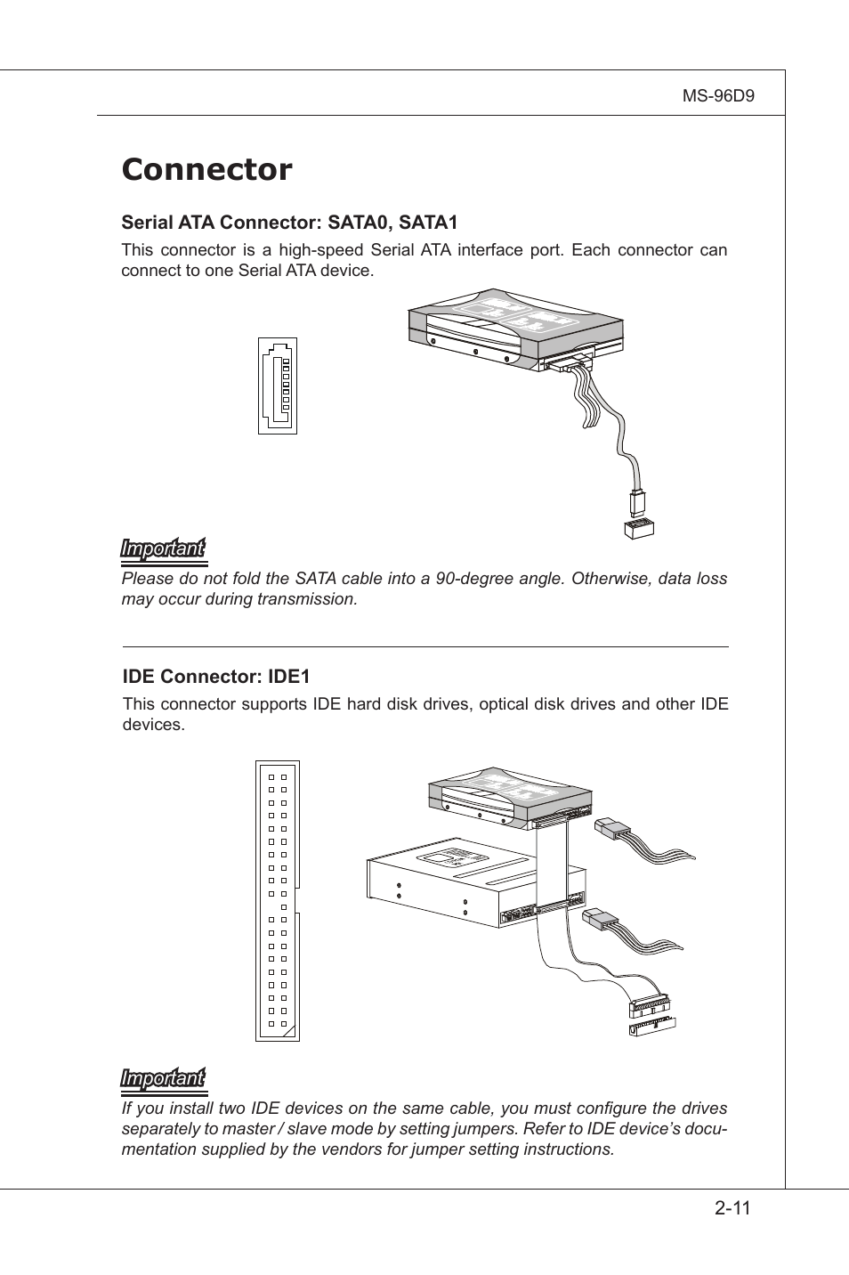 Connector, Connector -11 | MSI MS-96D9 User Manual | Page 35 / 64