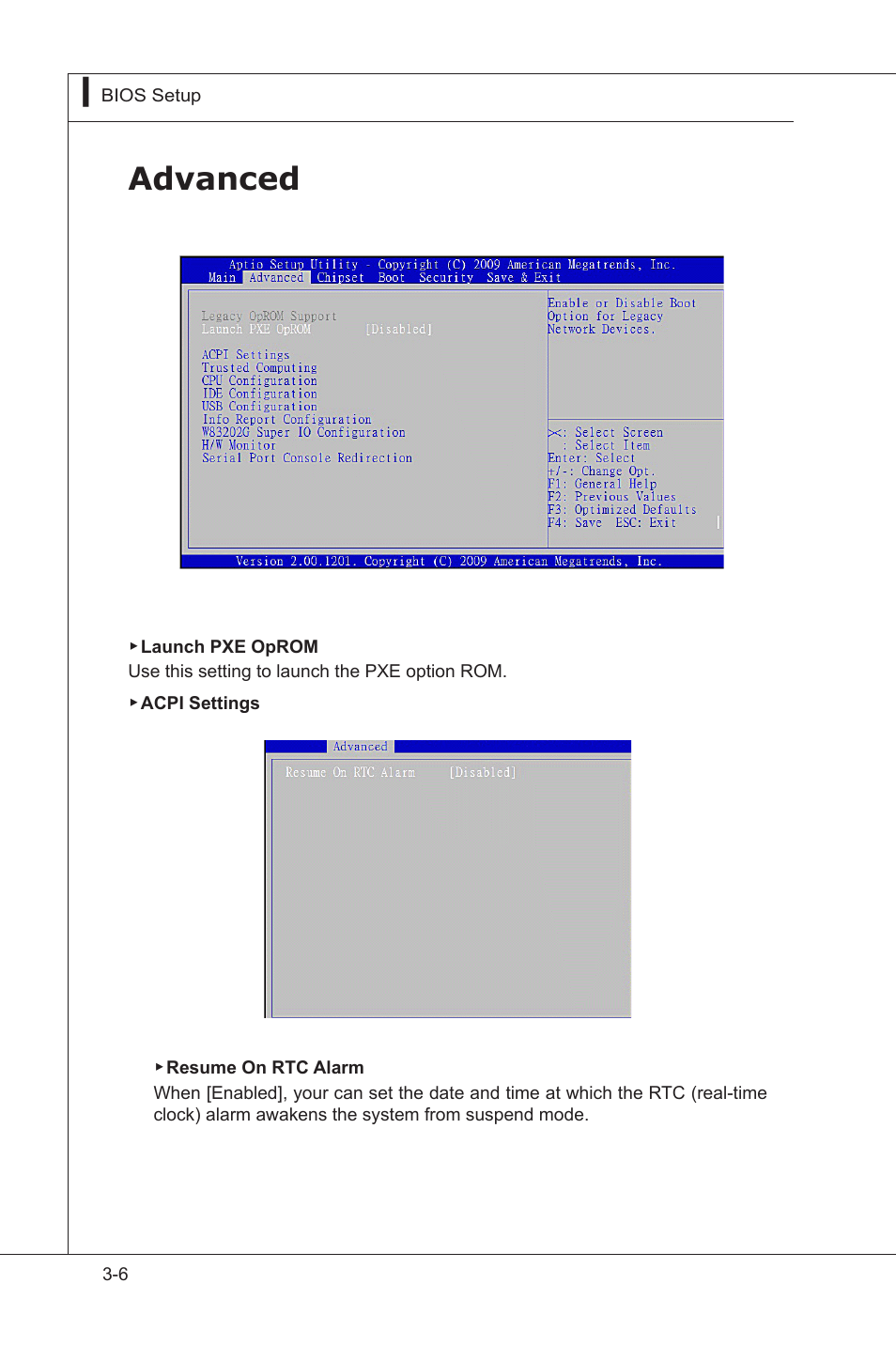 Advanced, Advanced bios features, Advanced -6 | MSI MS-96D9 User Manual | Page 50 / 64