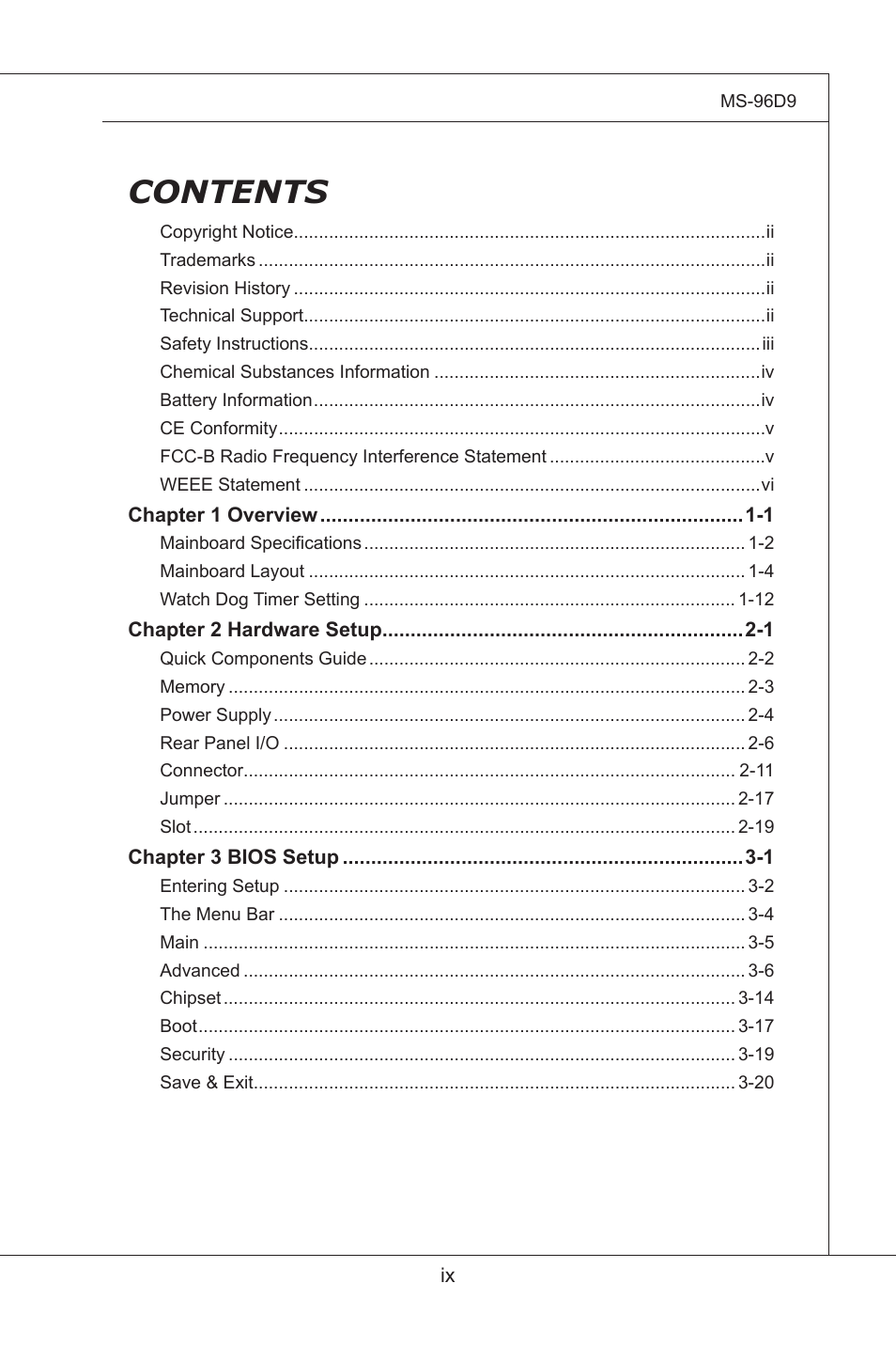 MSI MS-96D9 User Manual | Page 9 / 64