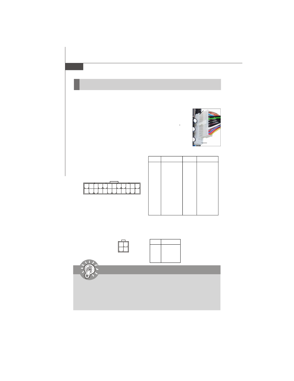 Power supply, Important, Atx 24-pin power connector: atx1 | Atx 12v power connector: jpw0 | MSI Keeper 945GM V1.0 User Manual | Page 21 / 40