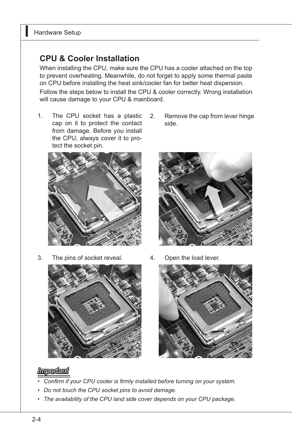 Cpu & cooler installation | MSI IA-Q45 User Manual | Page 16 / 61