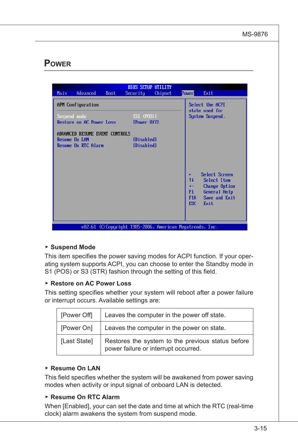 Power, Power -15 | MSI IA-Q45 User Manual | Page 51 / 61