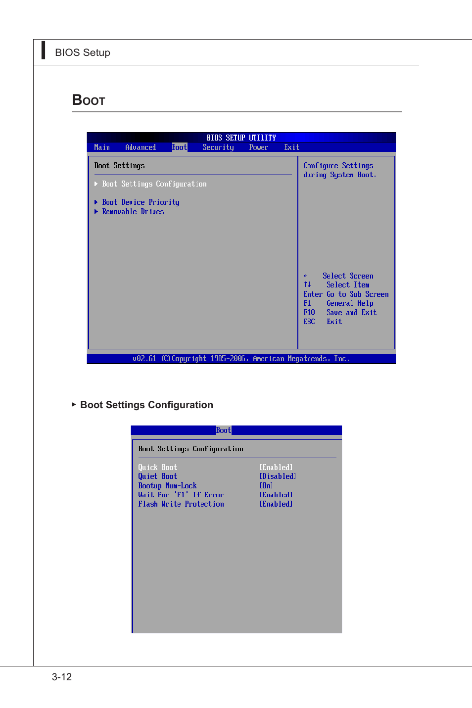 Boot, Integrated peripherals, Boot -12 | MSI IB-945GC User Manual | Page 44 / 59