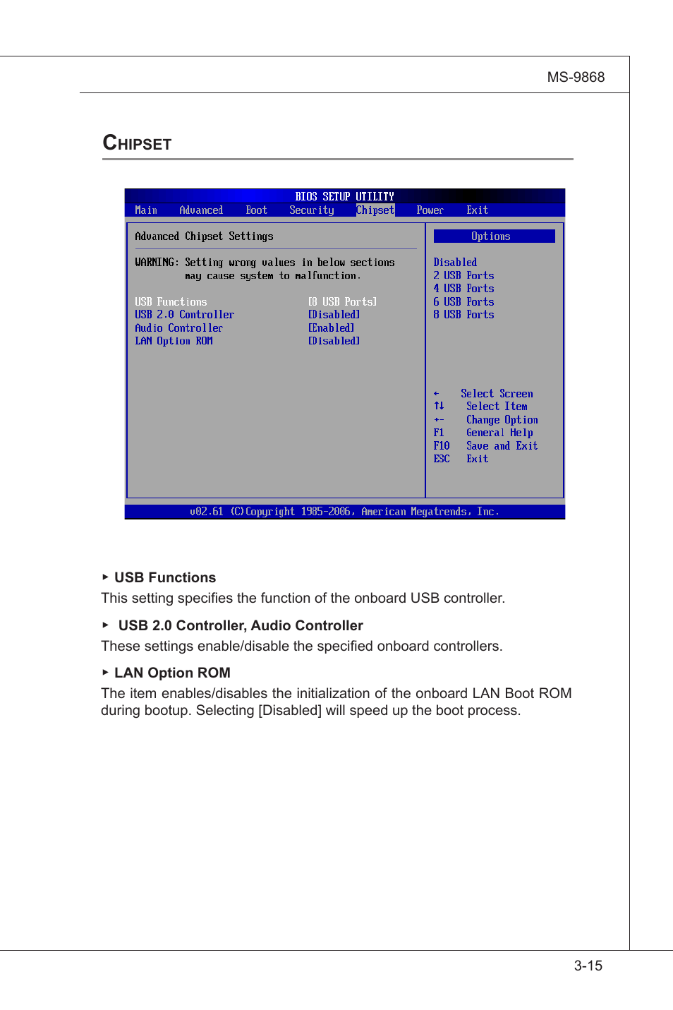 Chipset, H/w monitor, Chipset -15 | MSI IB-945GC User Manual | Page 47 / 59