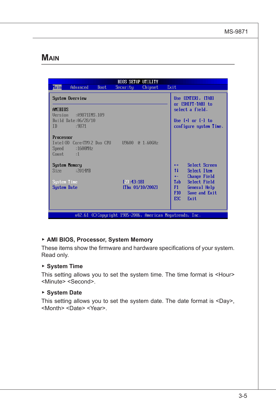 Main, Main -5 | MSI IM-GS45-M User Manual | Page 39 / 63