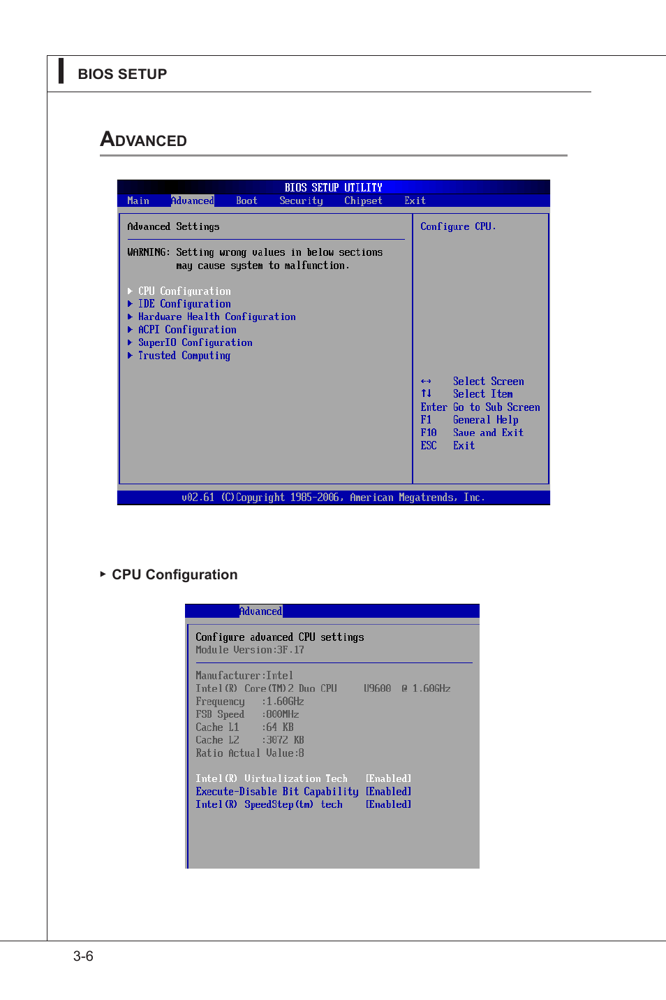 Advanced, Advanced -6 | MSI IM-GS45-M User Manual | Page 40 / 63