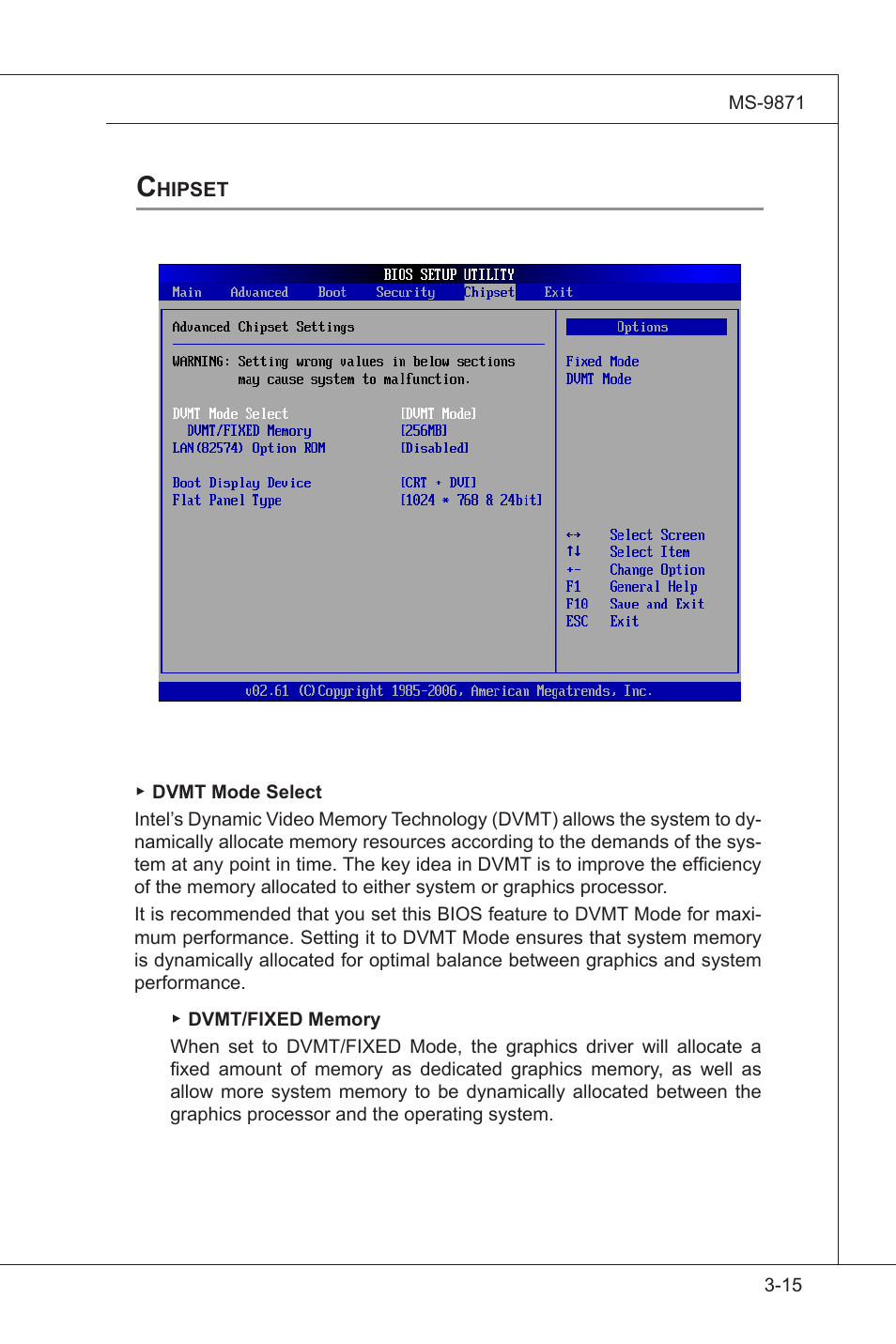 Chipset, Chipset -15 | MSI IM-GS45-M User Manual | Page 49 / 63