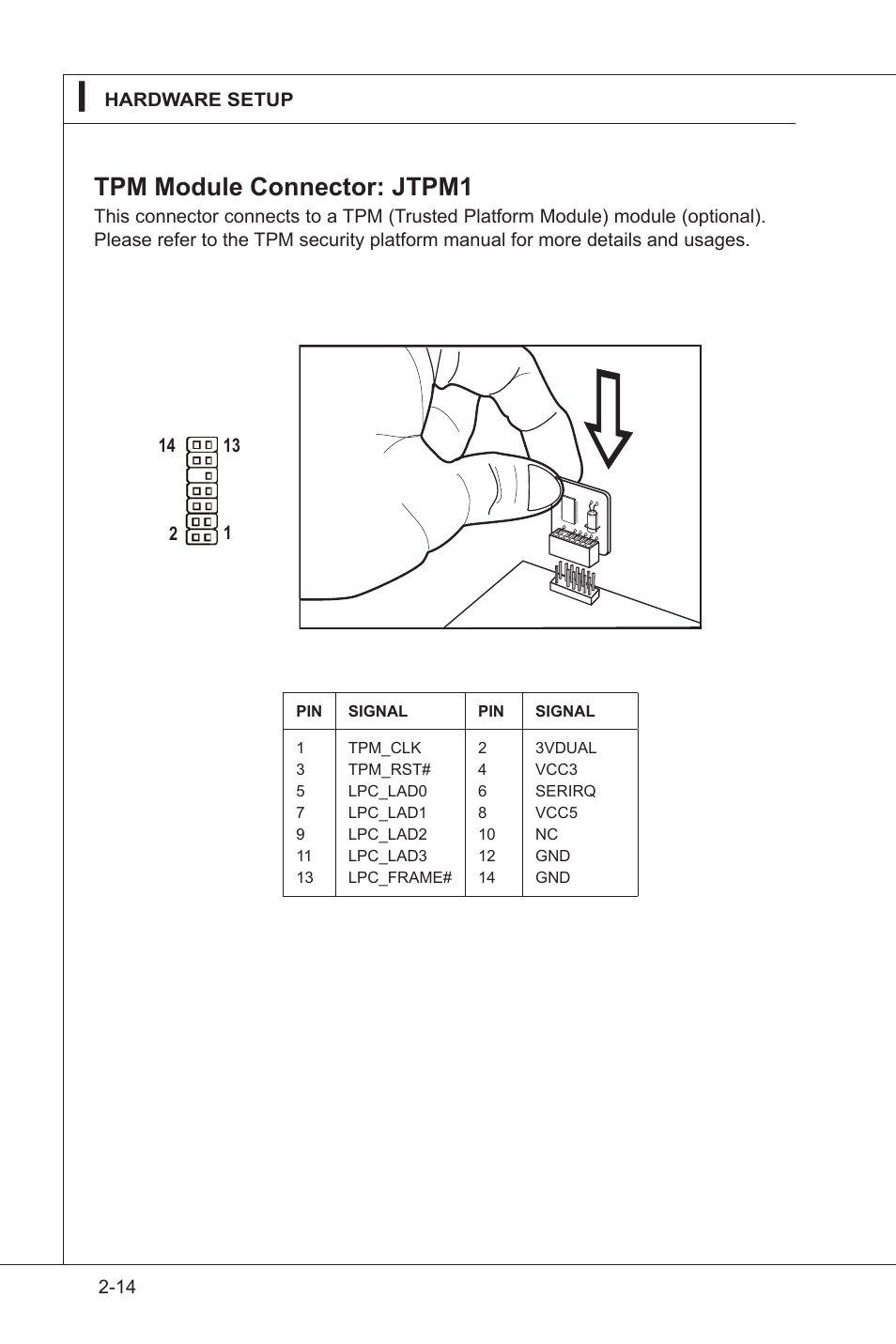 Tpm module connector: jtpm1 | MSI AM-780E V1.1 User Manual | Page 22 / 24
