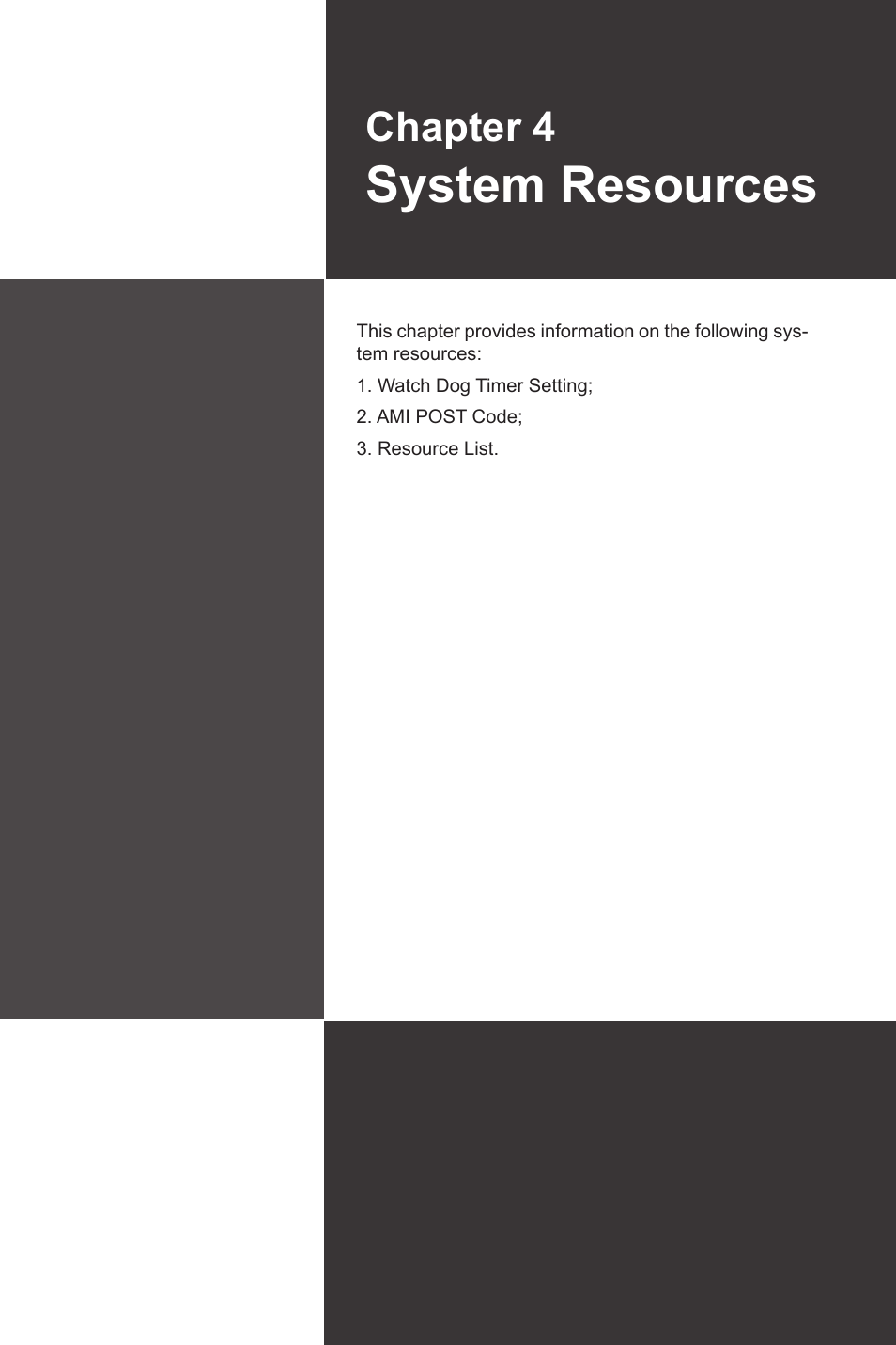 System resources, Chapter 4 | MSI IM-GS45-D User Manual | Page 55 / 66