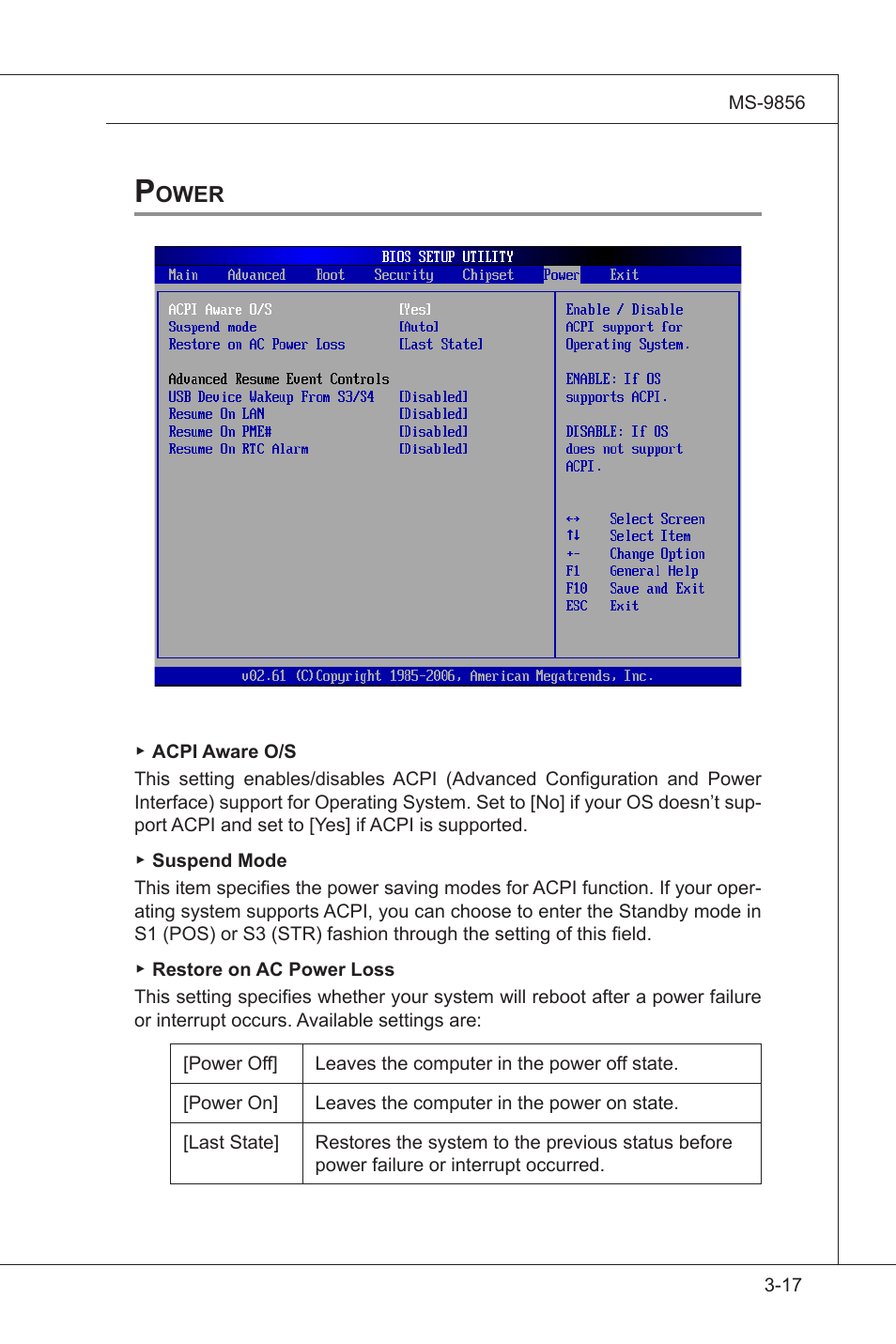 Power, Power -17 | MSI I3-945GSE User Manual | Page 51 / 63