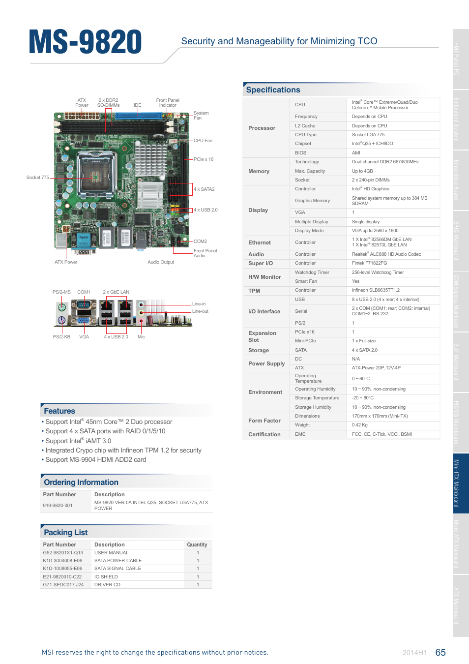 MSI IM-Q35 User Manual | 1 page