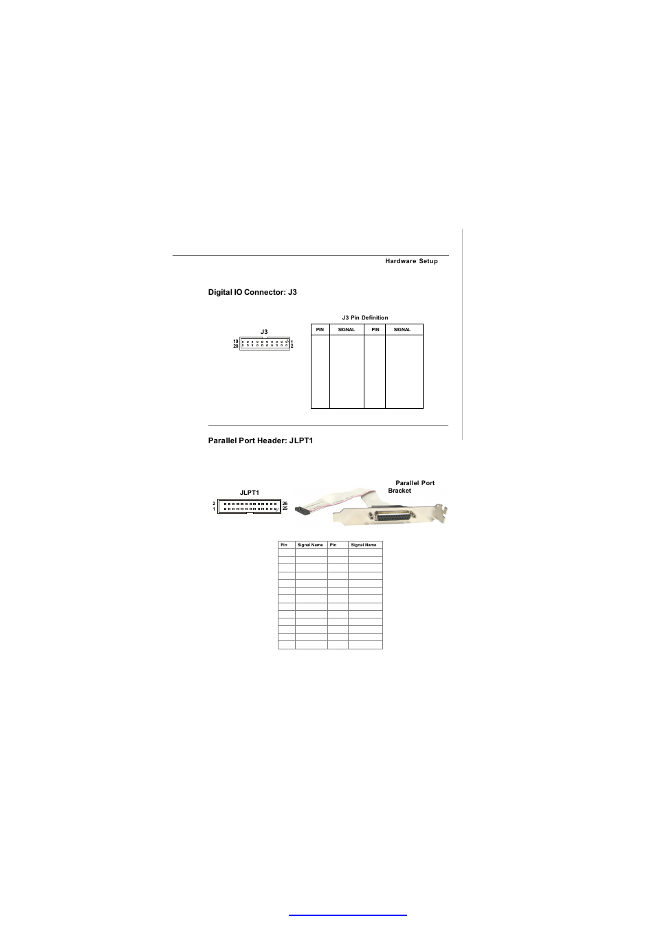 Parallel port header: jlpt1, Digital io connector: j3 | MSI Fuzzy 945GME2 V4.0 User Manual | Page 33 / 78