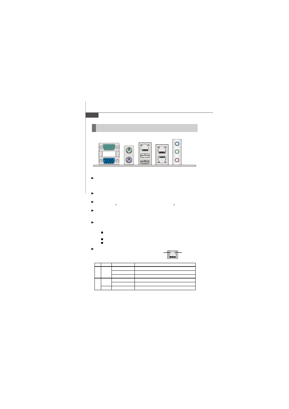 Back panel | MSI Fuzzy 945GME2 V1.0 User Manual | Page 22 / 54