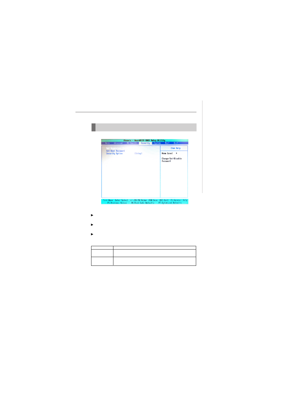 Security | MSI Fuzzy 945GME2 V1.0 User Manual | Page 51 / 54