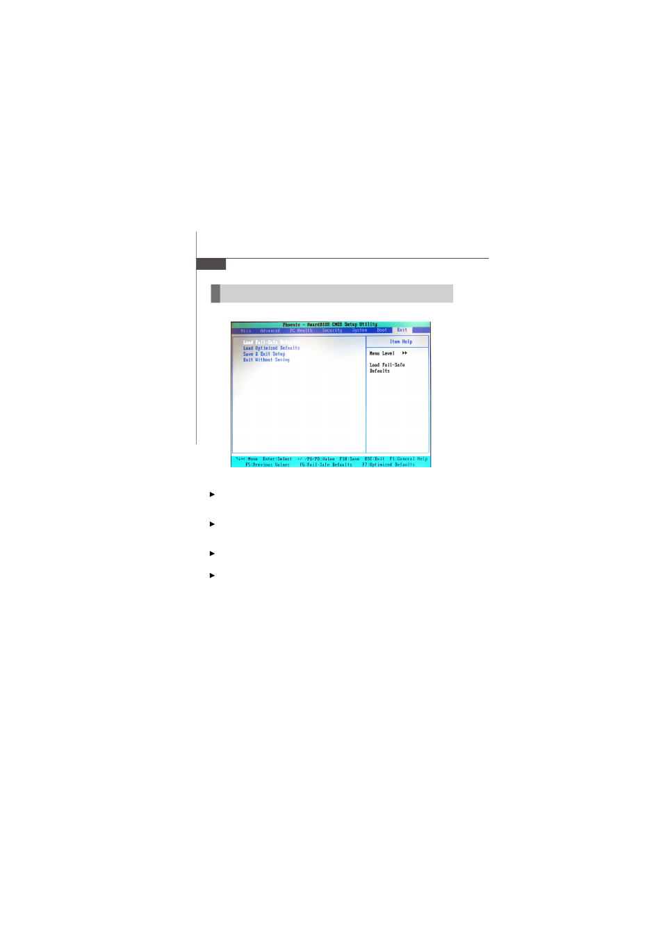 Exit | MSI Fuzzy 945GME2 V1.0 User Manual | Page 54 / 54