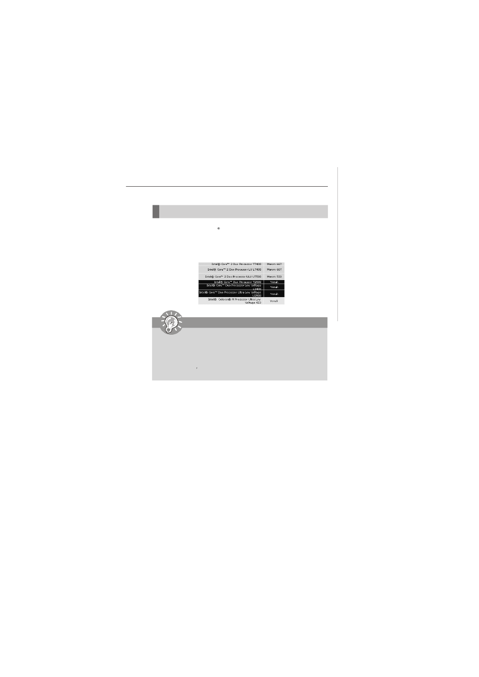 Cpu (central processing unit) | MSI Fuzzy 945GME2 V1.1 User Manual | Page 21 / 79