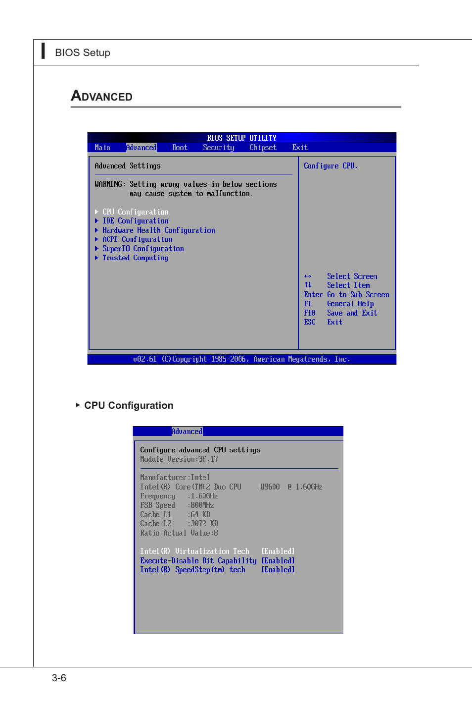 Advanced, Advanced -6 | MSI MS-9A35 (WindBOX III) User Manual | Page 34 / 44