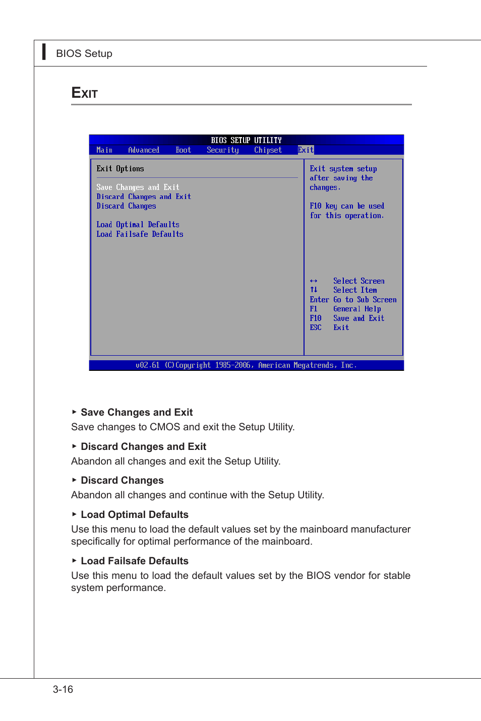 Exit, Exit -16 | MSI MS-9A35 (WindBOX III) User Manual | Page 44 / 44