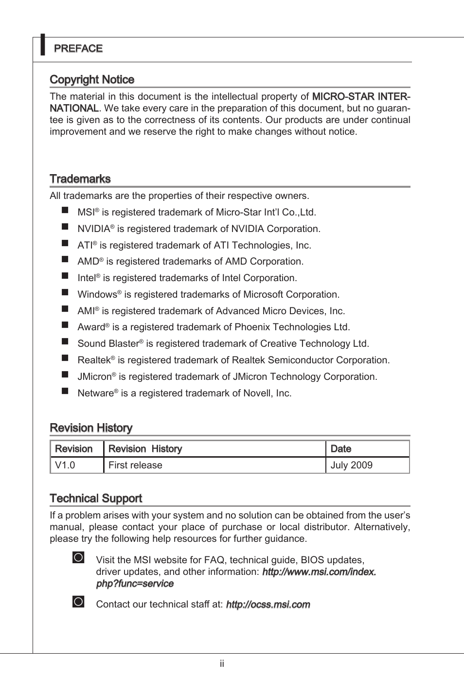 MSI MS-9A08 User Manual | Page 2 / 72