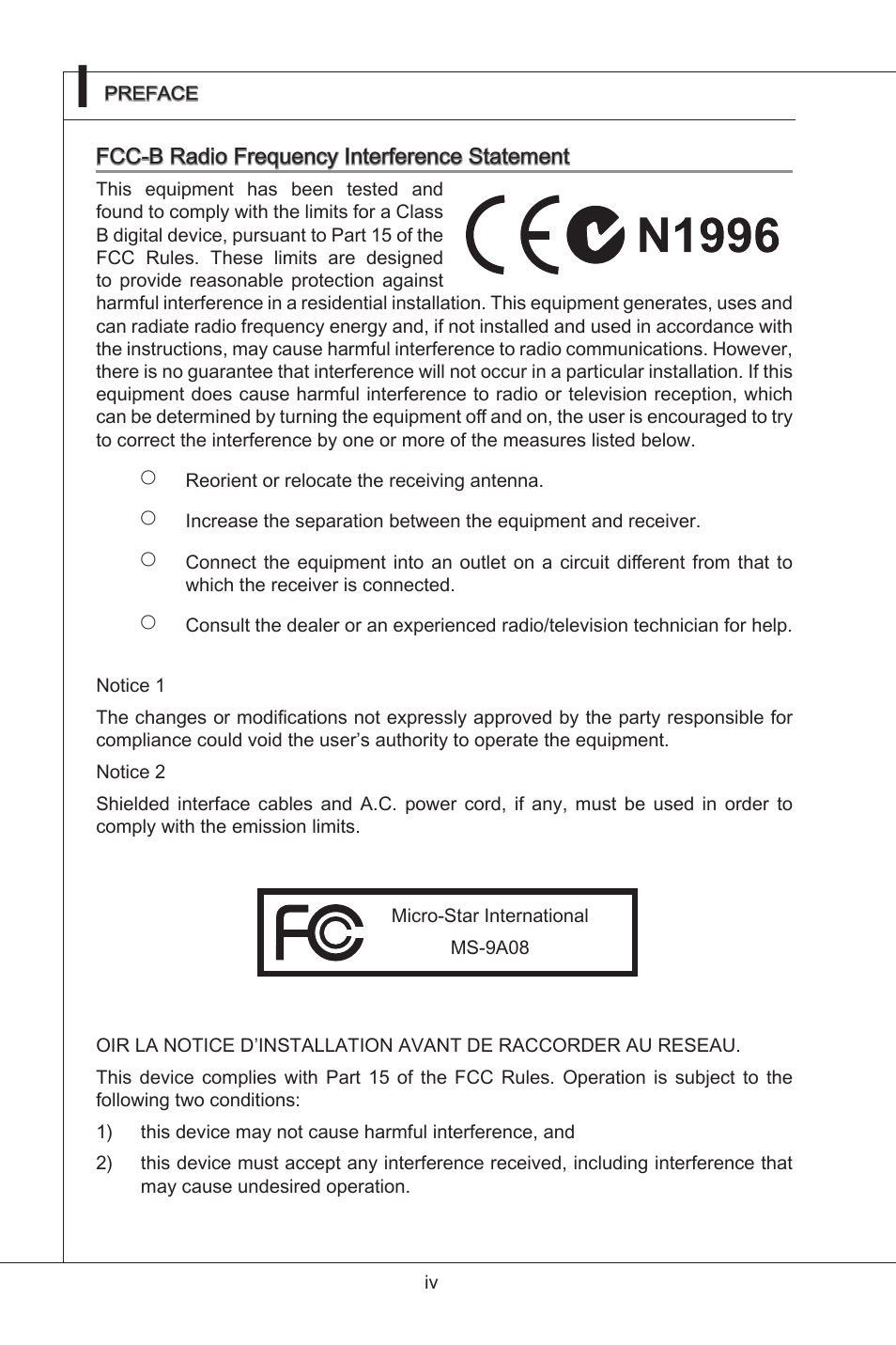 MSI MS-9A08 User Manual | Page 4 / 72