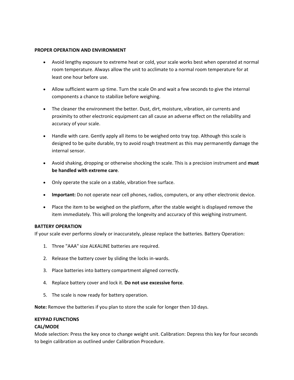 MyWeigh Pointscale 5.0 User Manual | Page 2 / 6