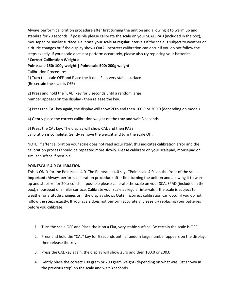 MyWeigh Pointscale 5.0 User Manual | Page 4 / 6