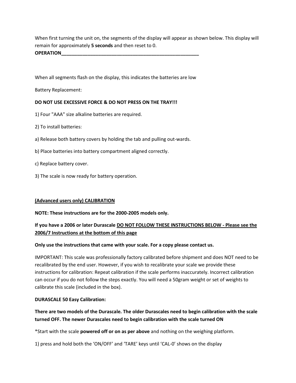 MyWeigh DuraScale User Manual | Page 3 / 9