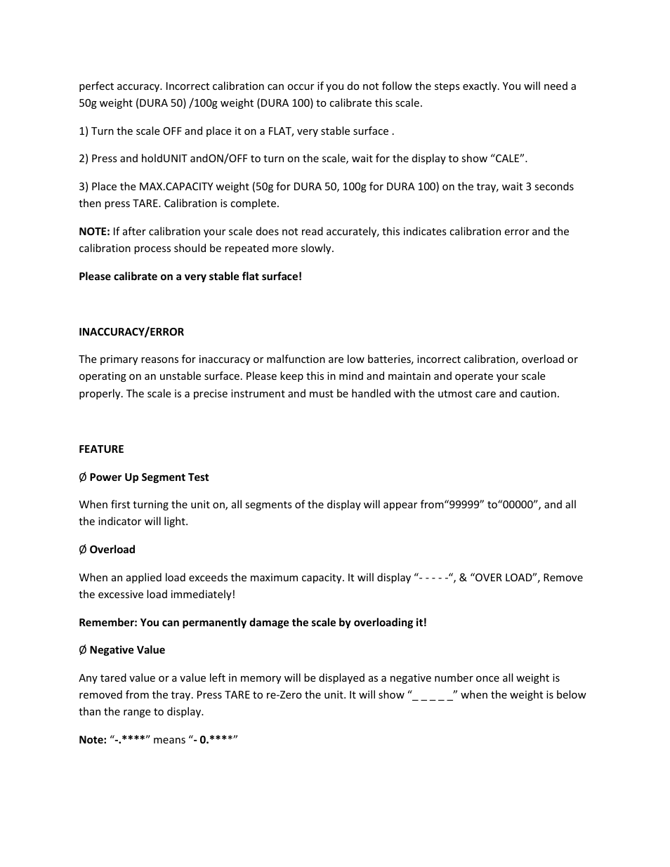 MyWeigh DuraScale User Manual | Page 9 / 9