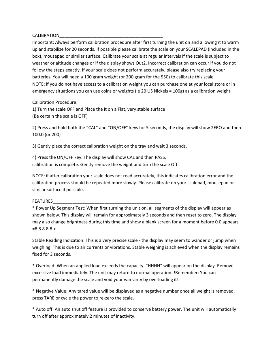 MyWeigh TRITON T2 User Manual | Page 3 / 9