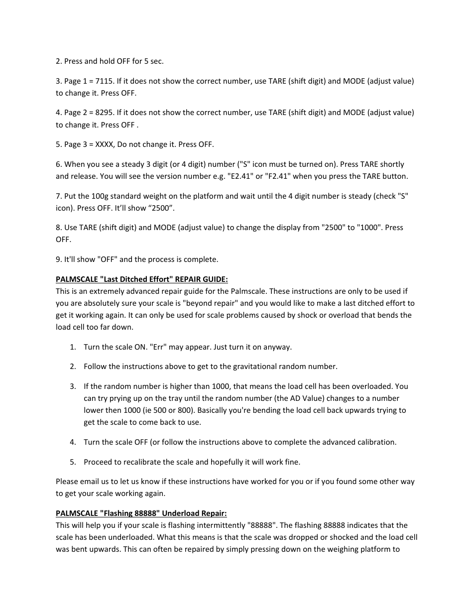 MyWeigh PALMSCALE 5.0 User Manual | Page 2 / 3