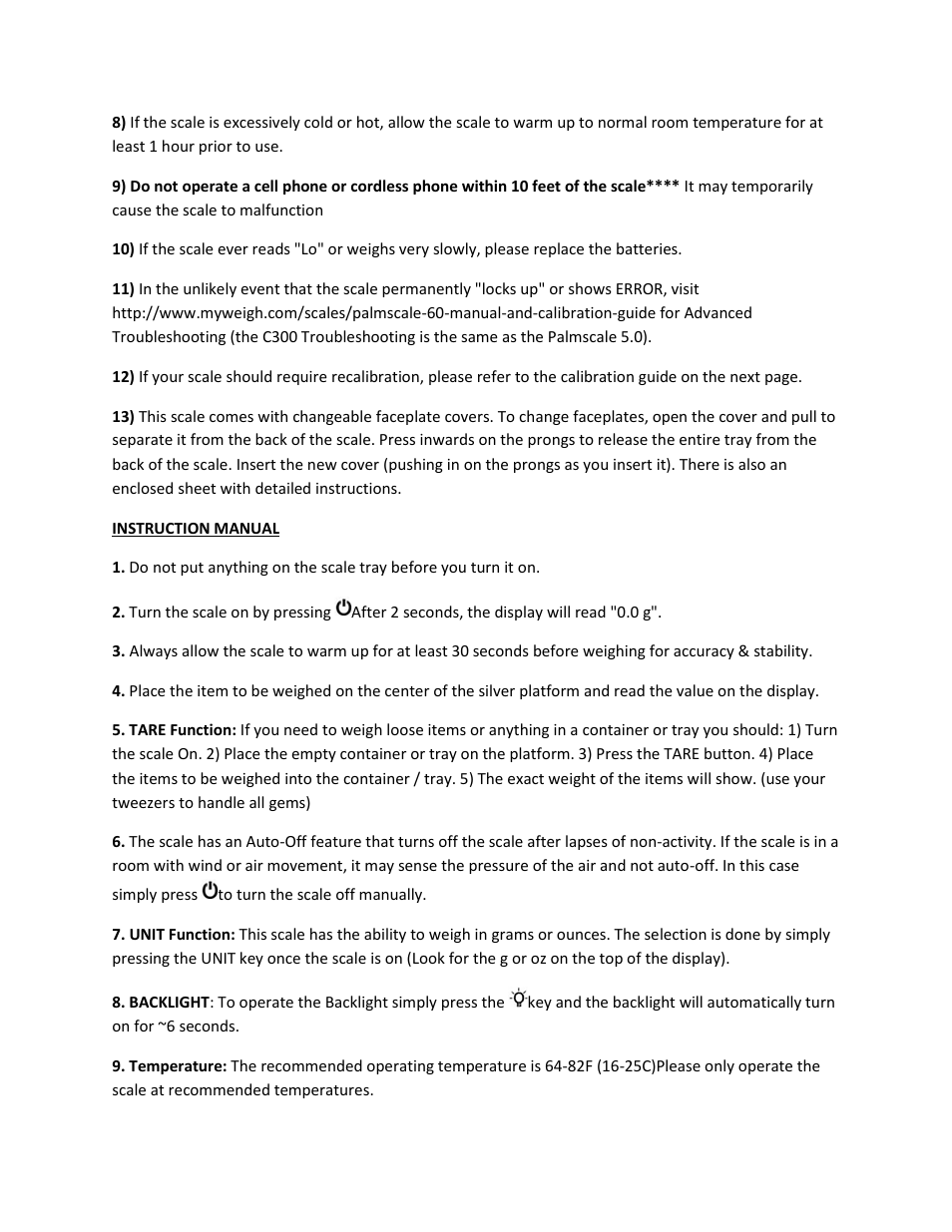 MyWeigh C300 User Manual | Page 2 / 4