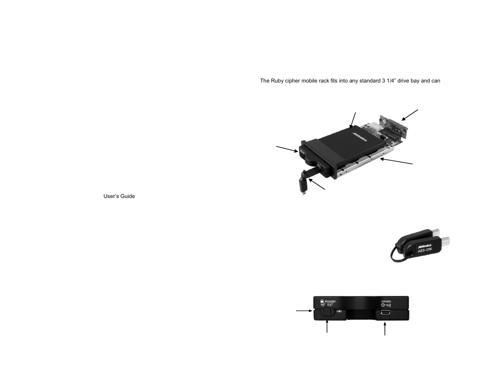 Addonics Technologies RUBY CIPHER AES 256-BIT MOBILE RACK RCMR256SC User Manual | 4 pages