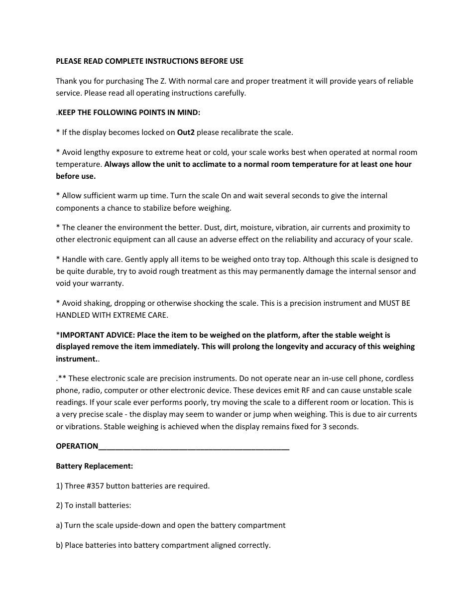 MyWeigh 440Z User Manual | Page 2 / 5